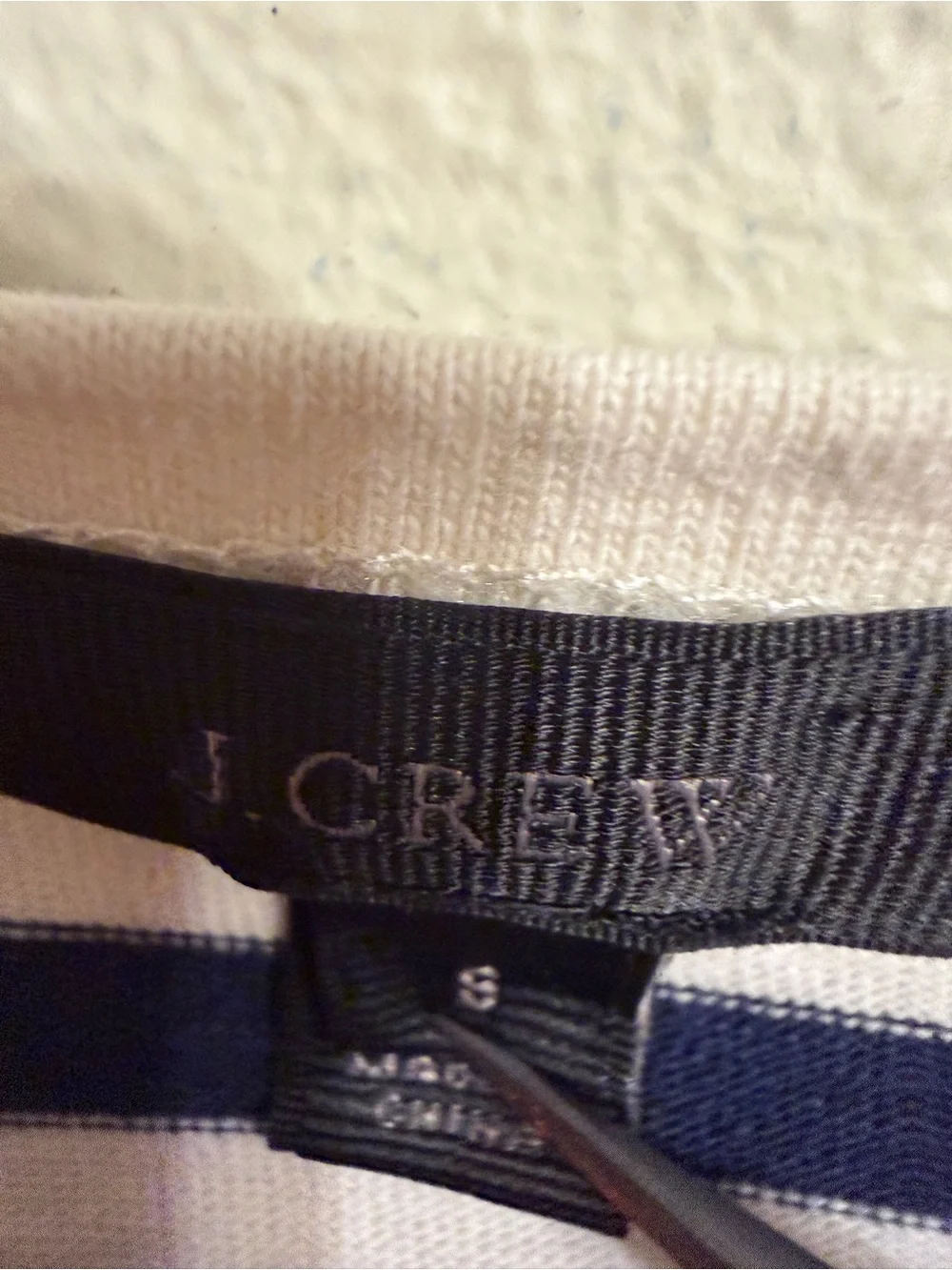 J.Crew Striped Lip Print Long Sleeve Tee Shirt Top Small